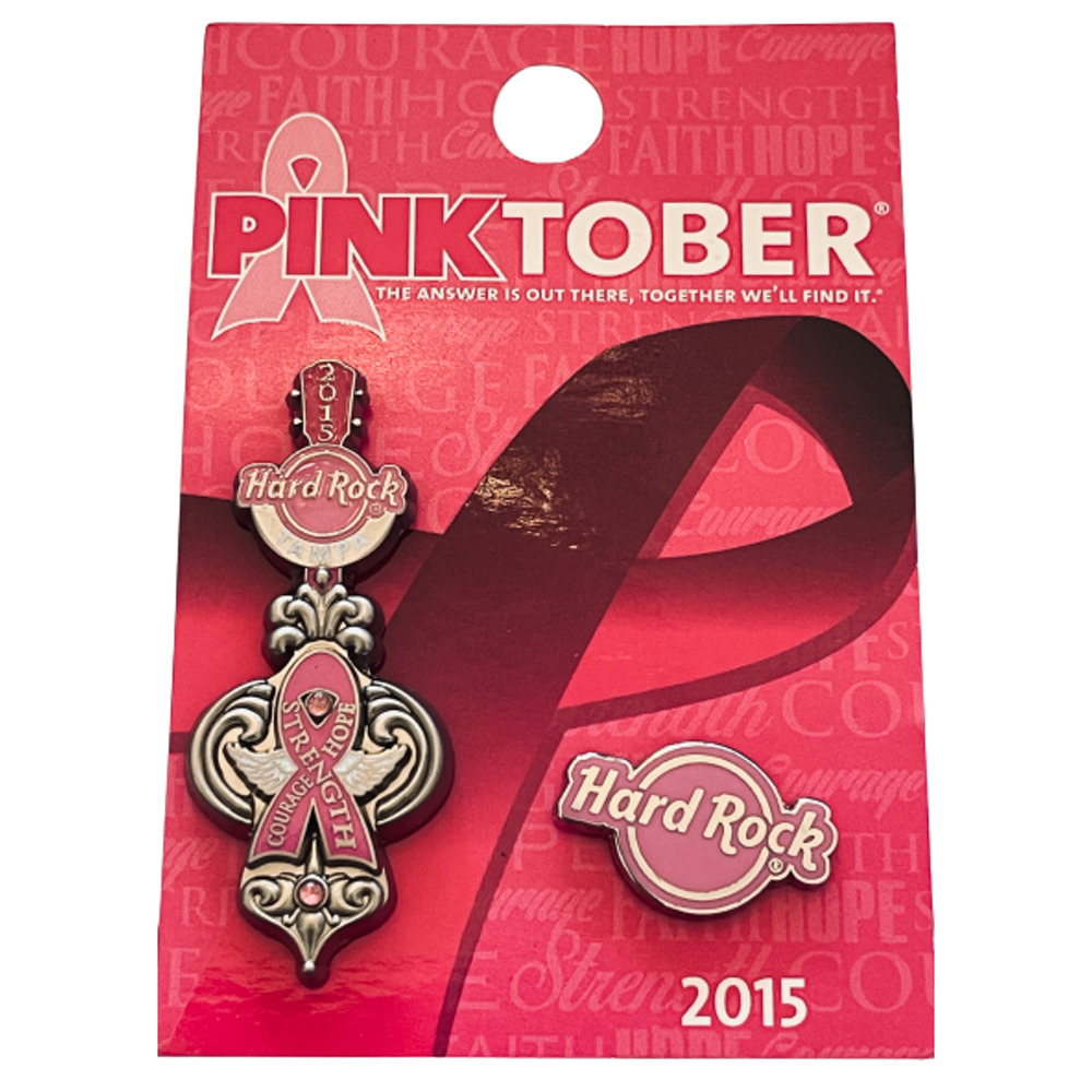 Hard Rock Cafe 2015 Pinktober Breast Cancer Awareness Pin Tampa